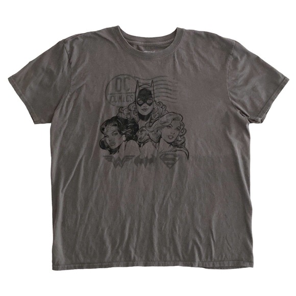 FUNKO Marvel DC COMICS Men's LARGE T-Shirt Gray Female Superheroes Wonder Woman - Picture 1 of 8